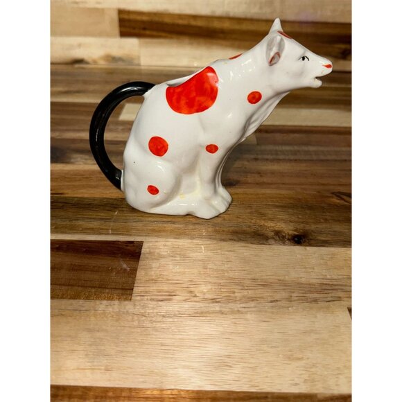 Vintage 1930s Spotted Porcelain Cow Creamer Made in Czech Slovakia - Picture 2 of 11